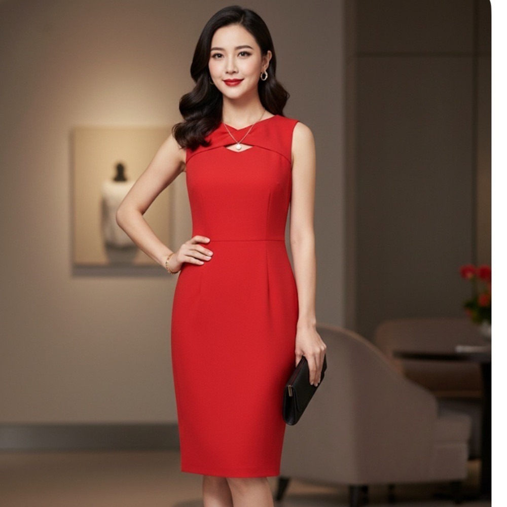 Calvin Klein Red Mini Dress Size 16
